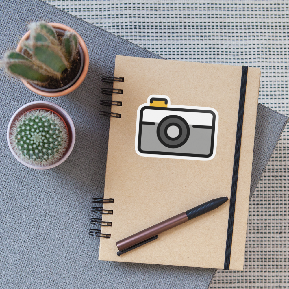 Camera Moji Sticker - Emoji.Express - white matte