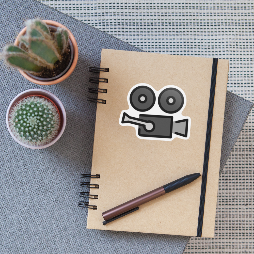 Movie Camera Moji Sticker - Emoji.Express - white matte