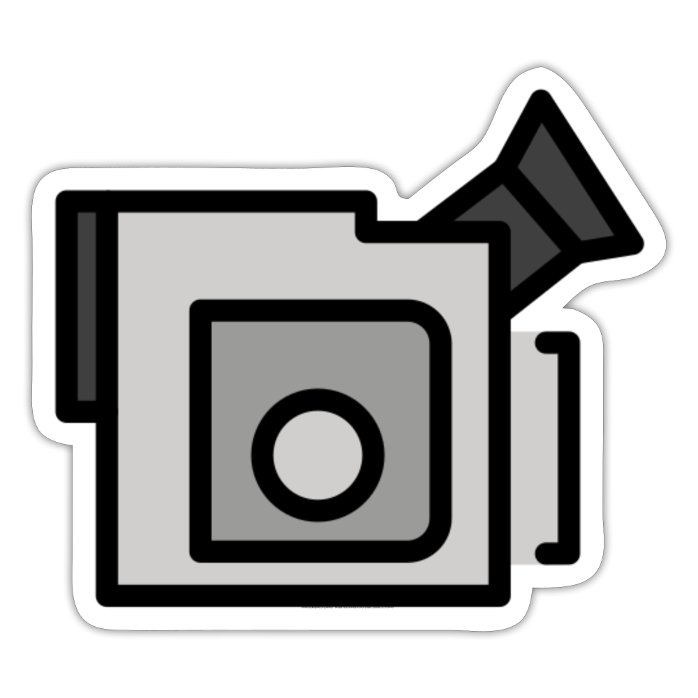 Video Camera Moji Sticker - Emoji.Express - white matte