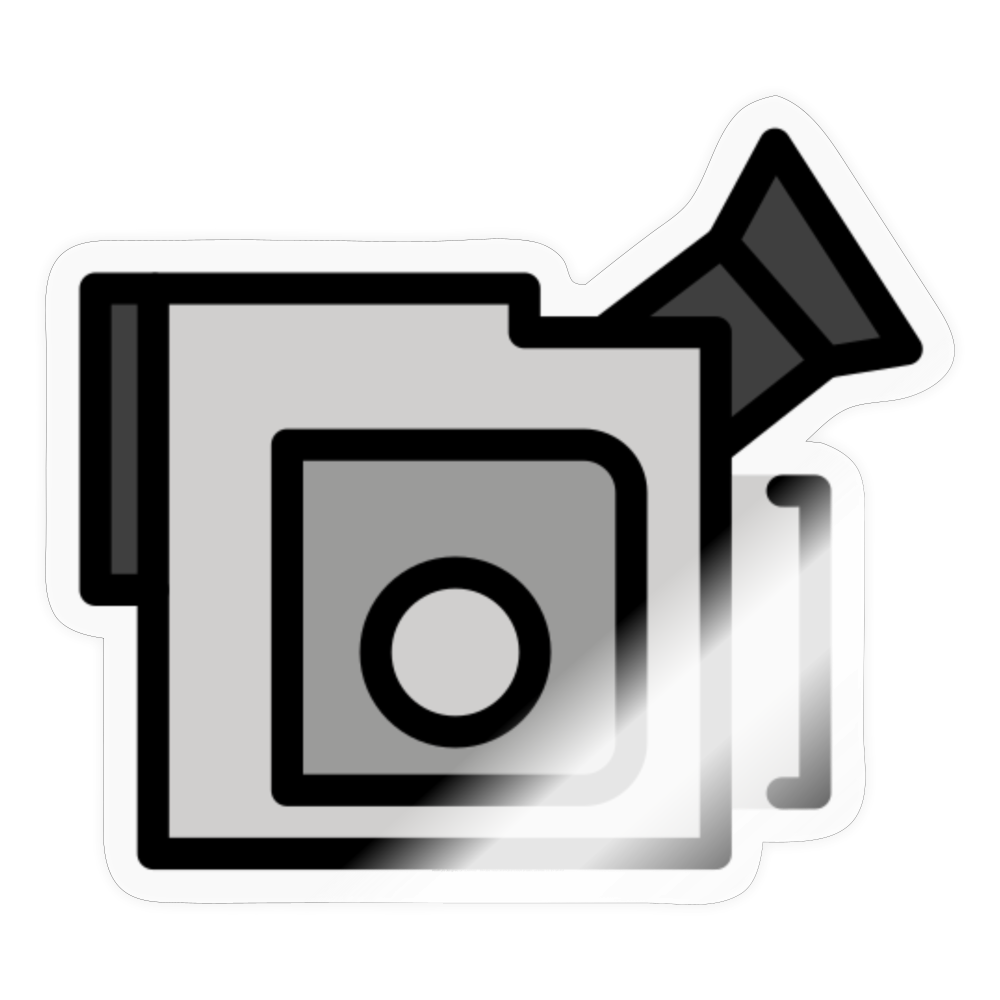 Video Camera Moji Sticker - Emoji.Express - transparent glossy