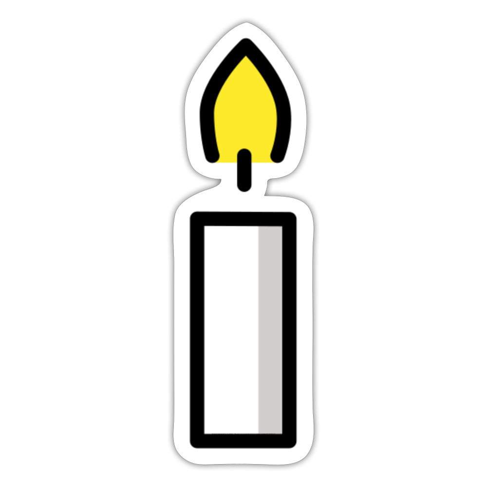 Candle Moji Sticker - Emoji.Express - white matte
