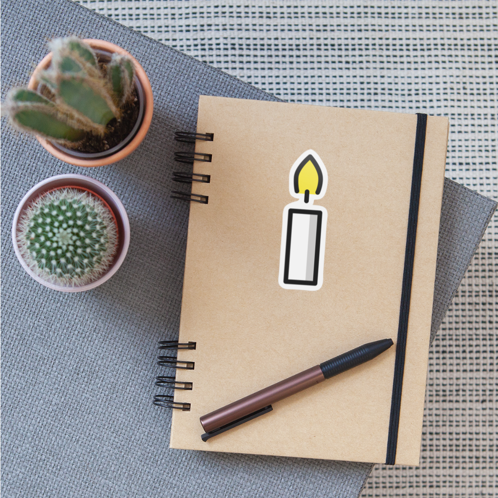 Candle Moji Sticker - Emoji.Express - white matte