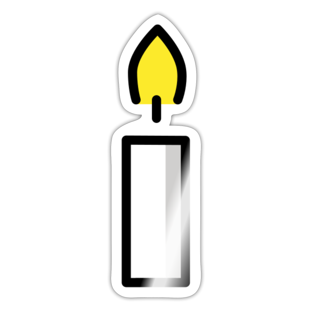 Candle Moji Sticker - Emoji.Express - white glossy