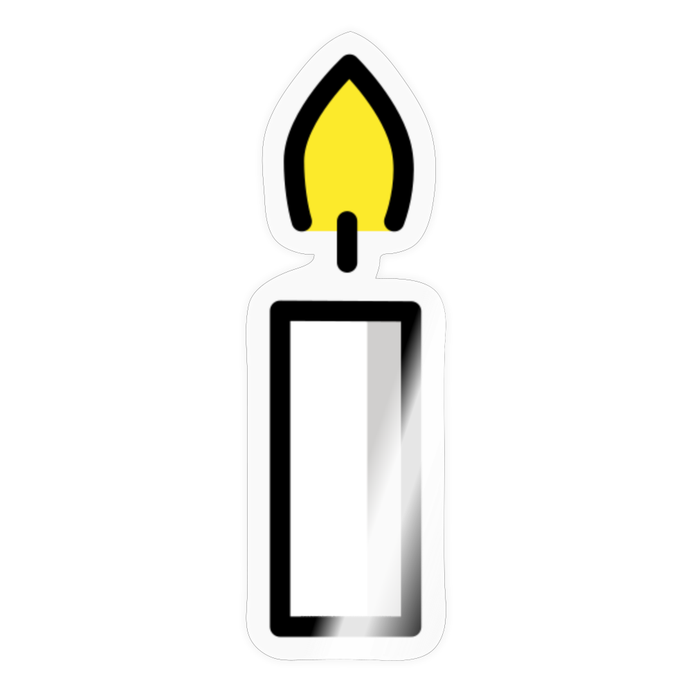 Candle Moji Sticker - Emoji.Express - transparent glossy