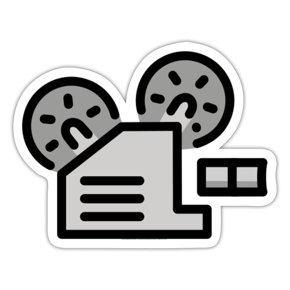 Film Projector Moji Sticker - Emoji.Express - white matte