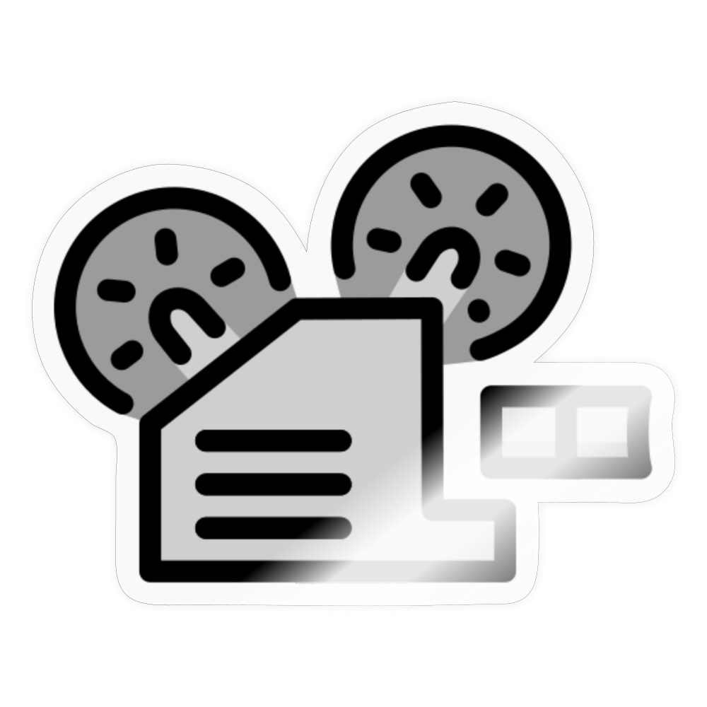 Film Projector Moji Sticker - Emoji.Express - transparent glossy