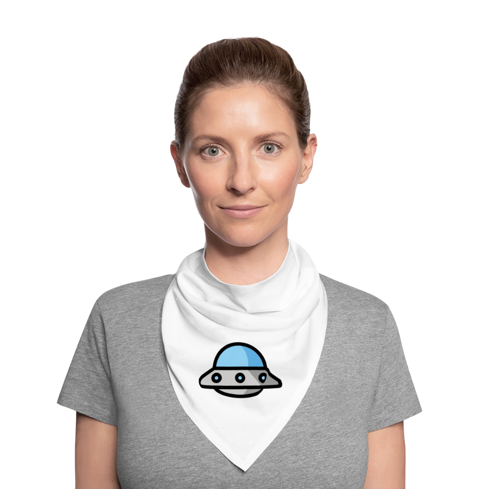 Flying Saucer Moji Bandana - Emoji.Express - white