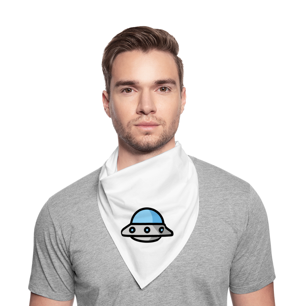 Flying Saucer Moji Bandana - Emoji.Express - white