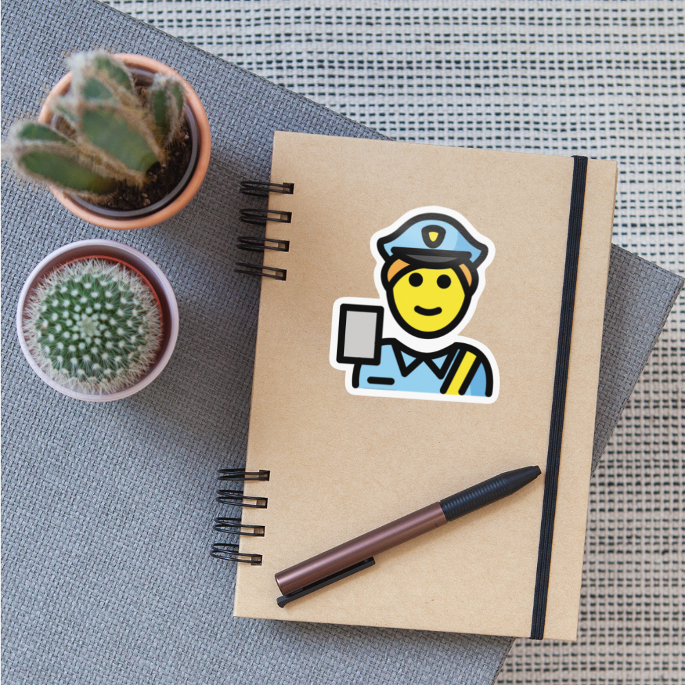 Passport Control Moji Sticker - Emoji.Express - white glossy