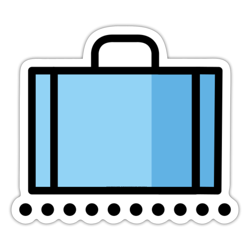 Baggage Claim Moji Sticker - Emoji.Express - white matte