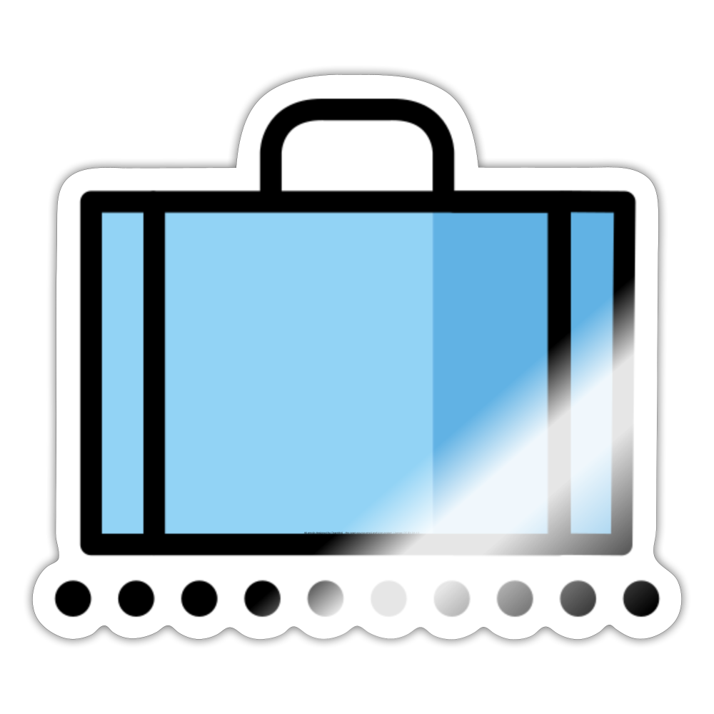 Baggage Claim Moji Sticker - Emoji.Express - white glossy