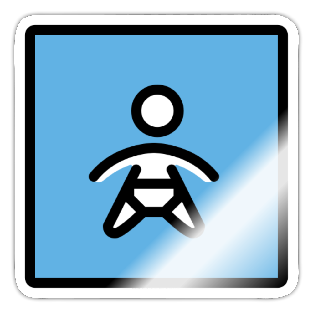Baby Symbol Moji Sticker - Emoji.Express - white glossy