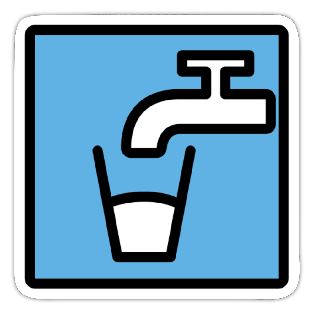 Potable Water Moji Sticker - Emoji.Express - white matte