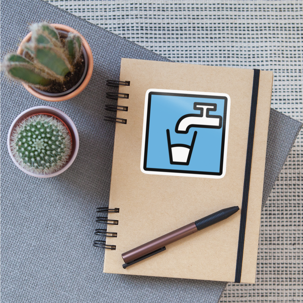Potable Water Moji Sticker - Emoji.Express - white glossy