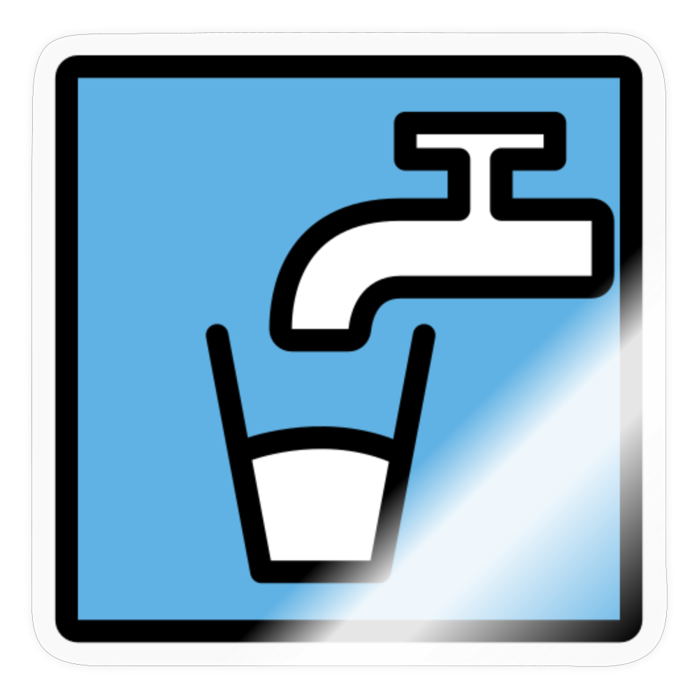 Potable Water Moji Sticker - Emoji.Express - transparent glossy