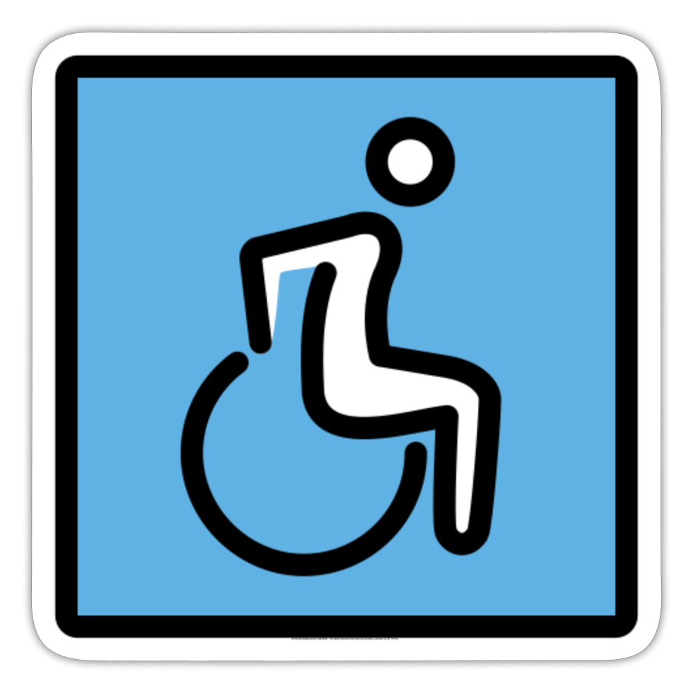 Wheelchair Symbol Moji Sticker - Emoji.Express - white matte