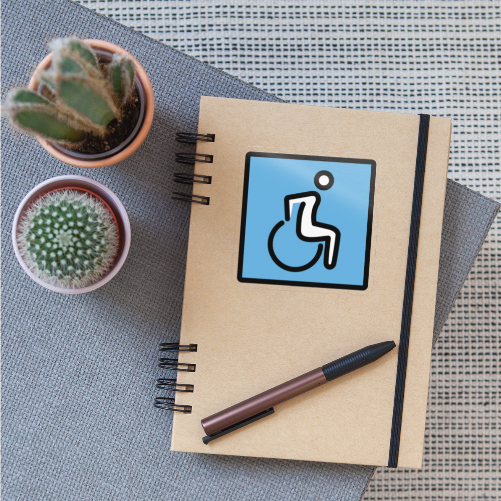 Wheelchair Symbol Moji Sticker - Emoji.Express - transparent glossy