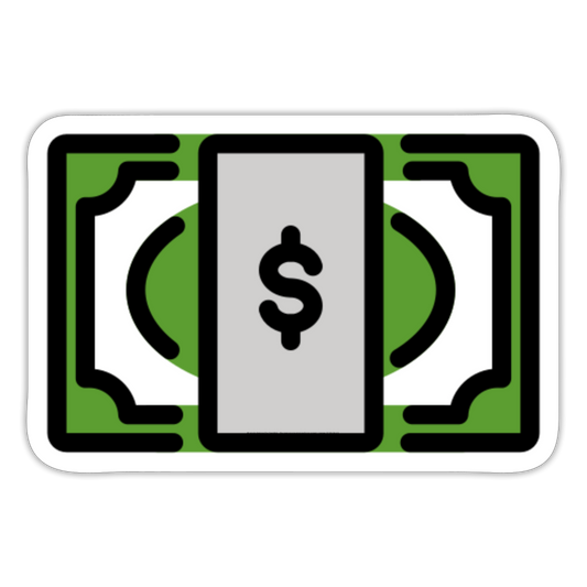 Dollar Banknote Moji Sticker - Emoji.Express - white matte