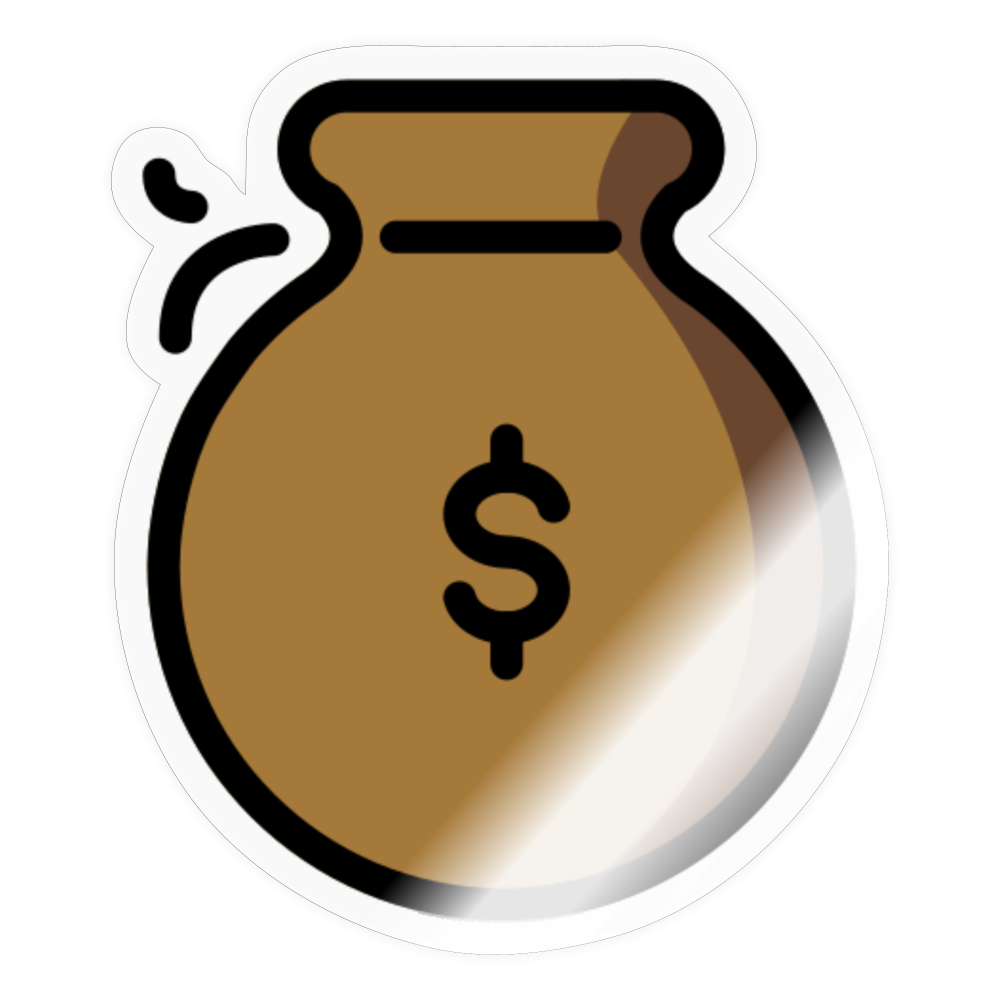 Money Bag Moji Sticker - Emoji.Express - transparent glossy