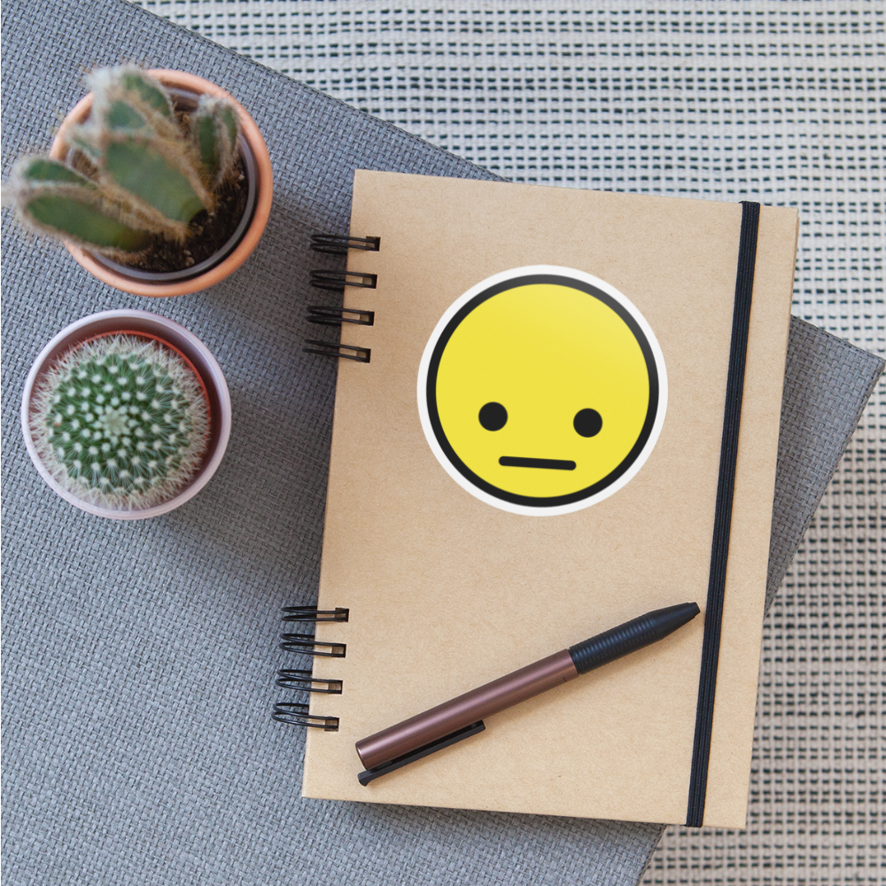 Dejected Face Moji Sticker - Emoji.Express - white matte