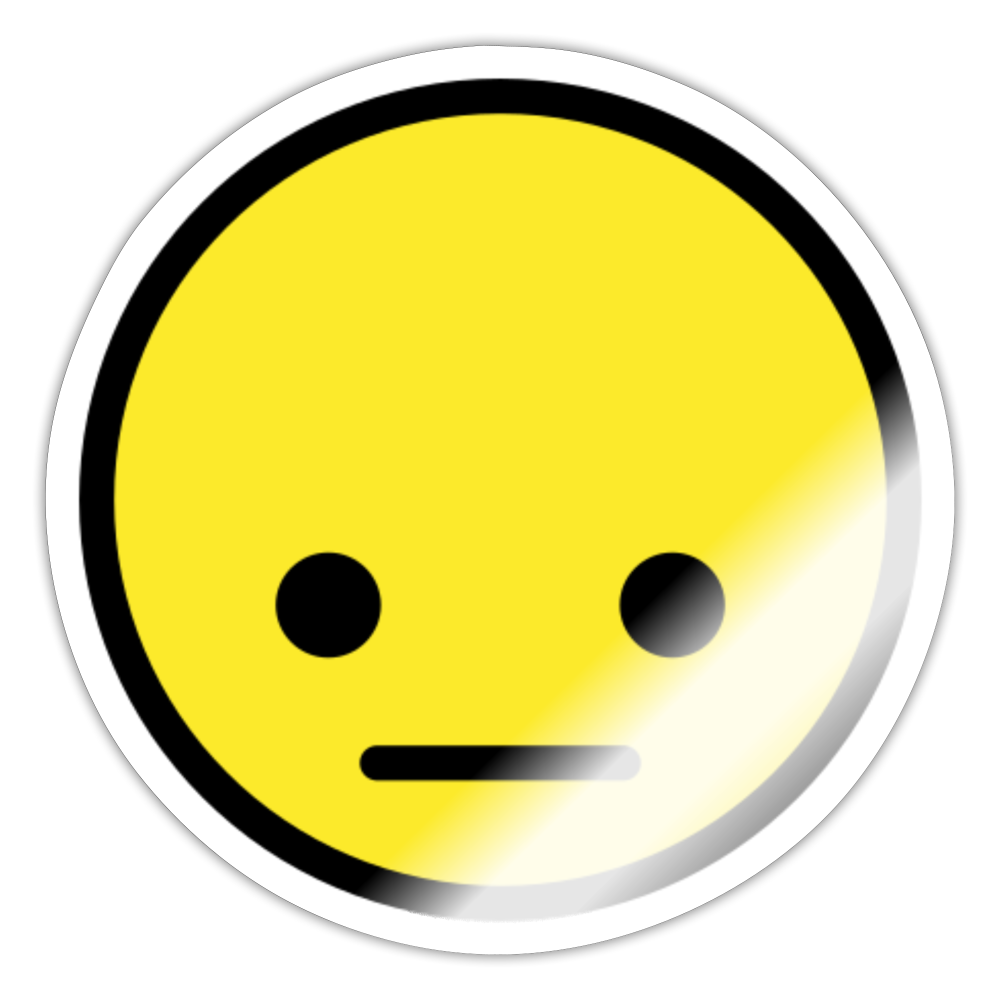 Dejected Face Moji Sticker - Emoji.Express - white glossy