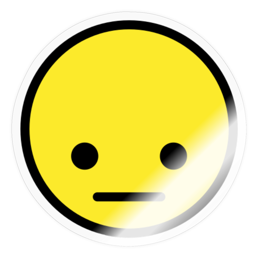 Dejected Face Moji Sticker - Emoji.Express - transparent glossy