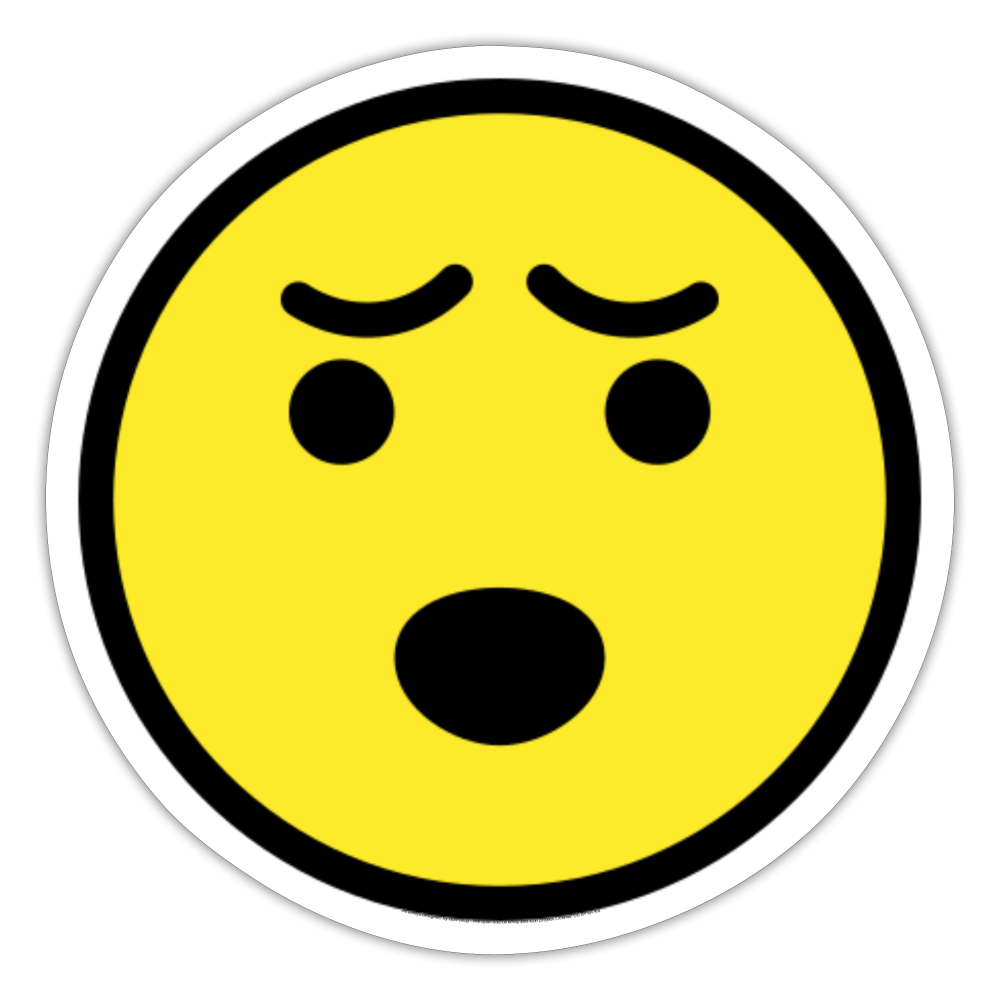 Incredulous Face Moji Sticker - Emoji.Express - white matte