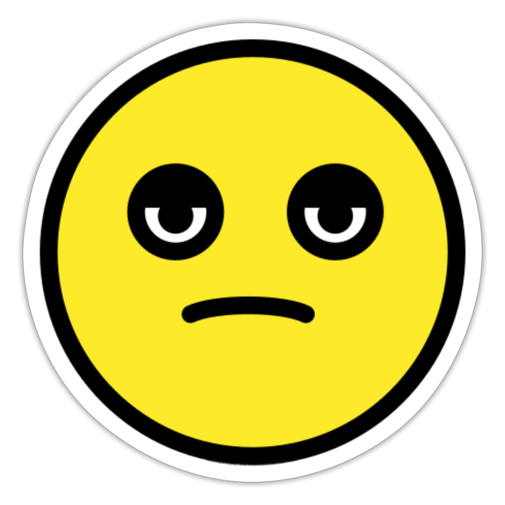 Exhausted Face Moji Sticker - Emoji.Express - white matte