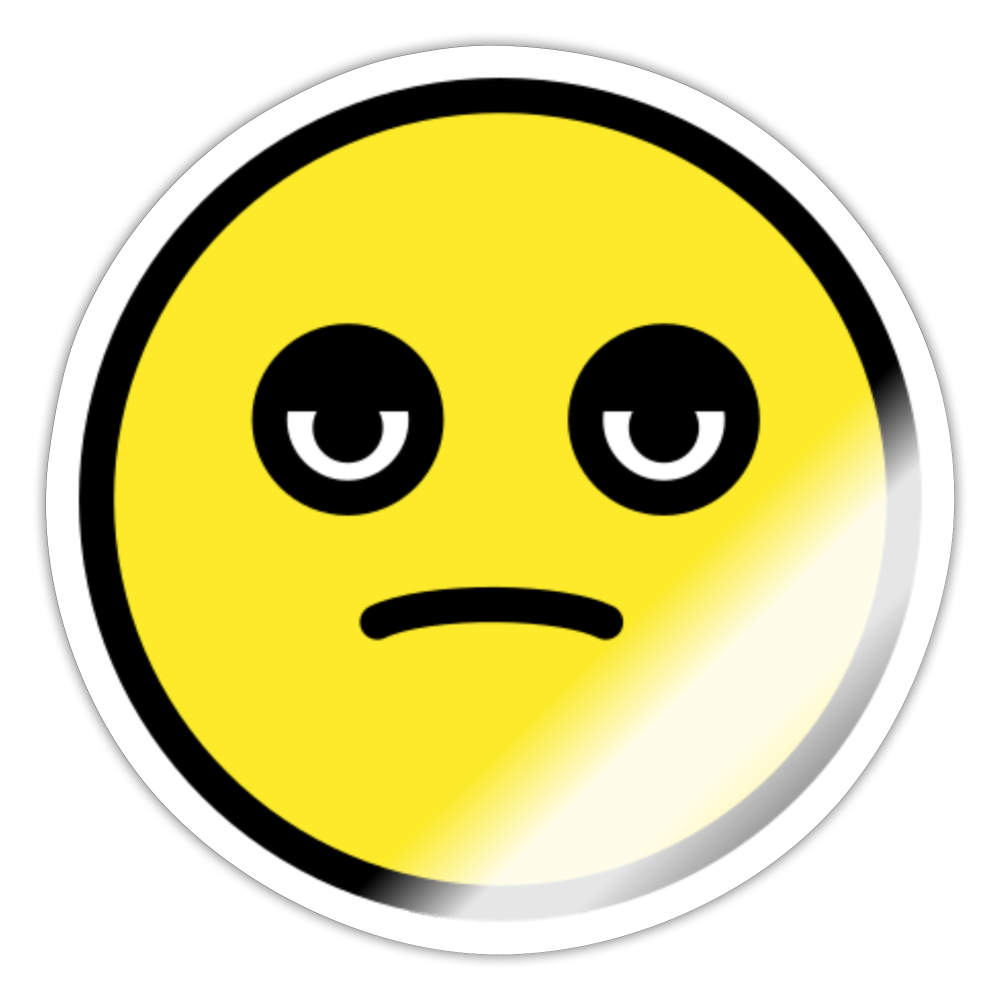 Exhausted Face Moji Sticker - Emoji.Express - white glossy