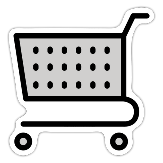 Shopping Cart Moji Sticker - Emoji.Express - white matte