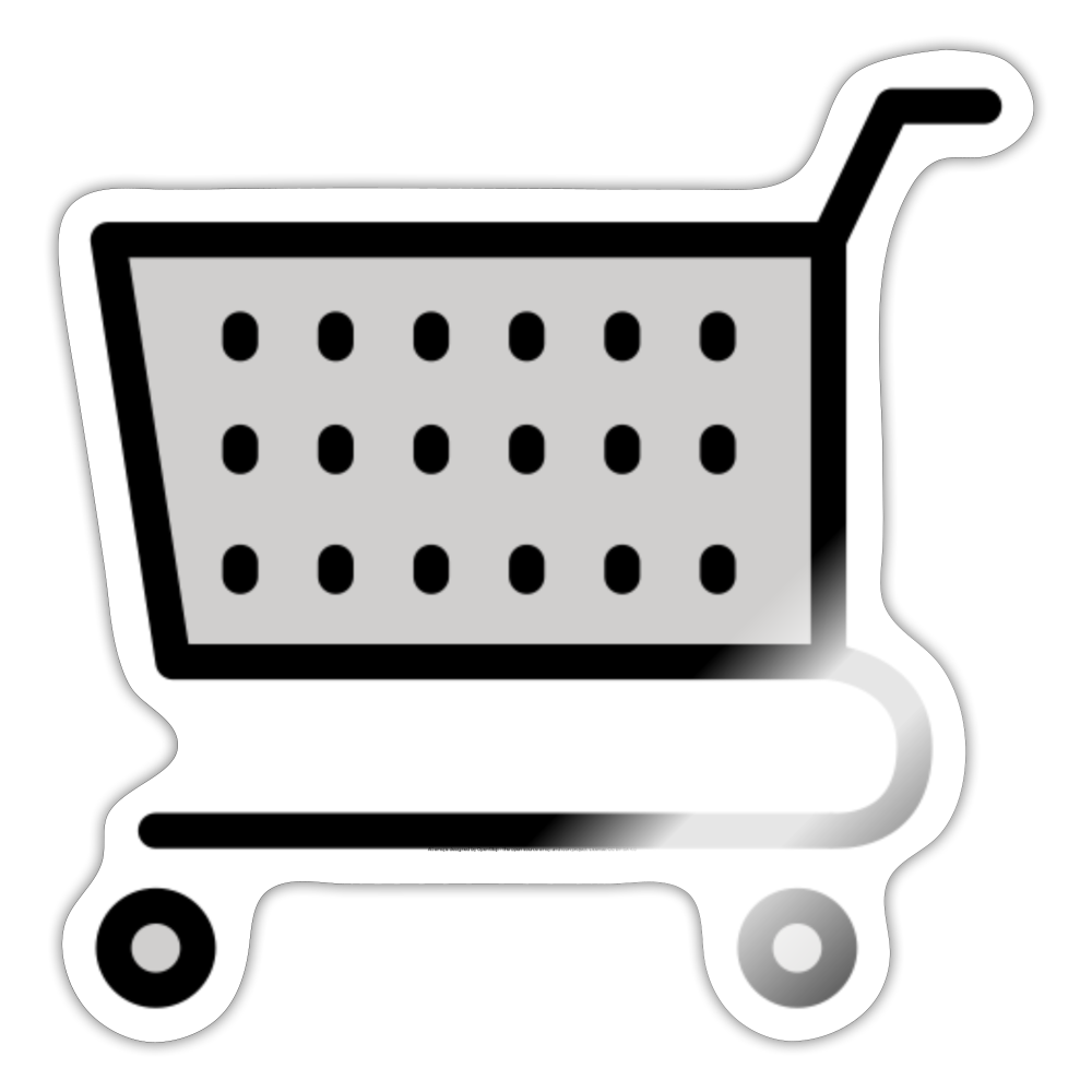 Shopping Cart Moji Sticker - Emoji.Express - white glossy