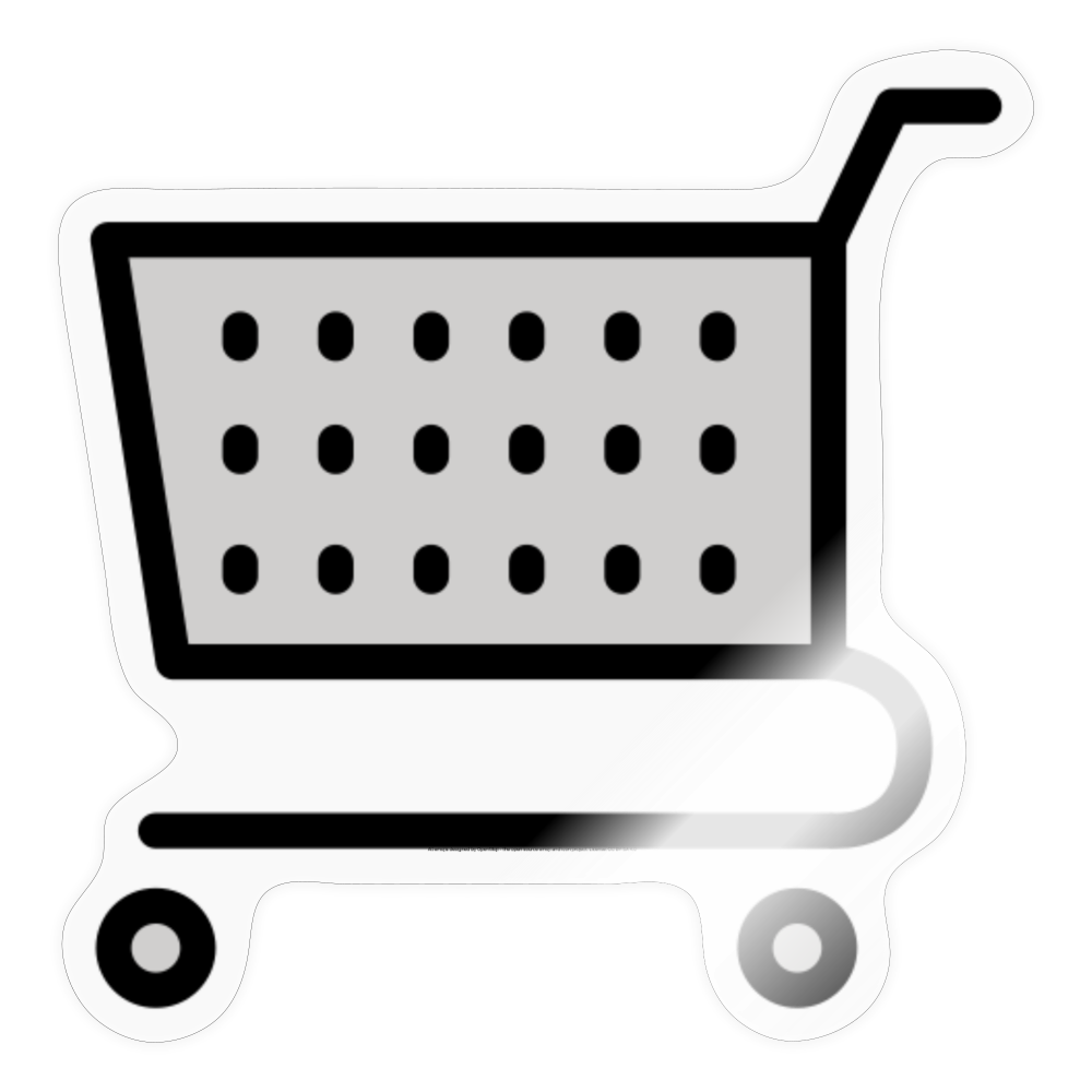 Shopping Cart Moji Sticker - Emoji.Express - transparent glossy