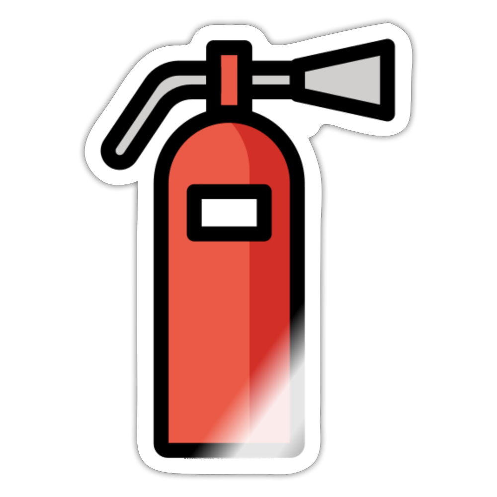 Fire Extinguisher Moji Sticker - Emoji.Express - white glossy