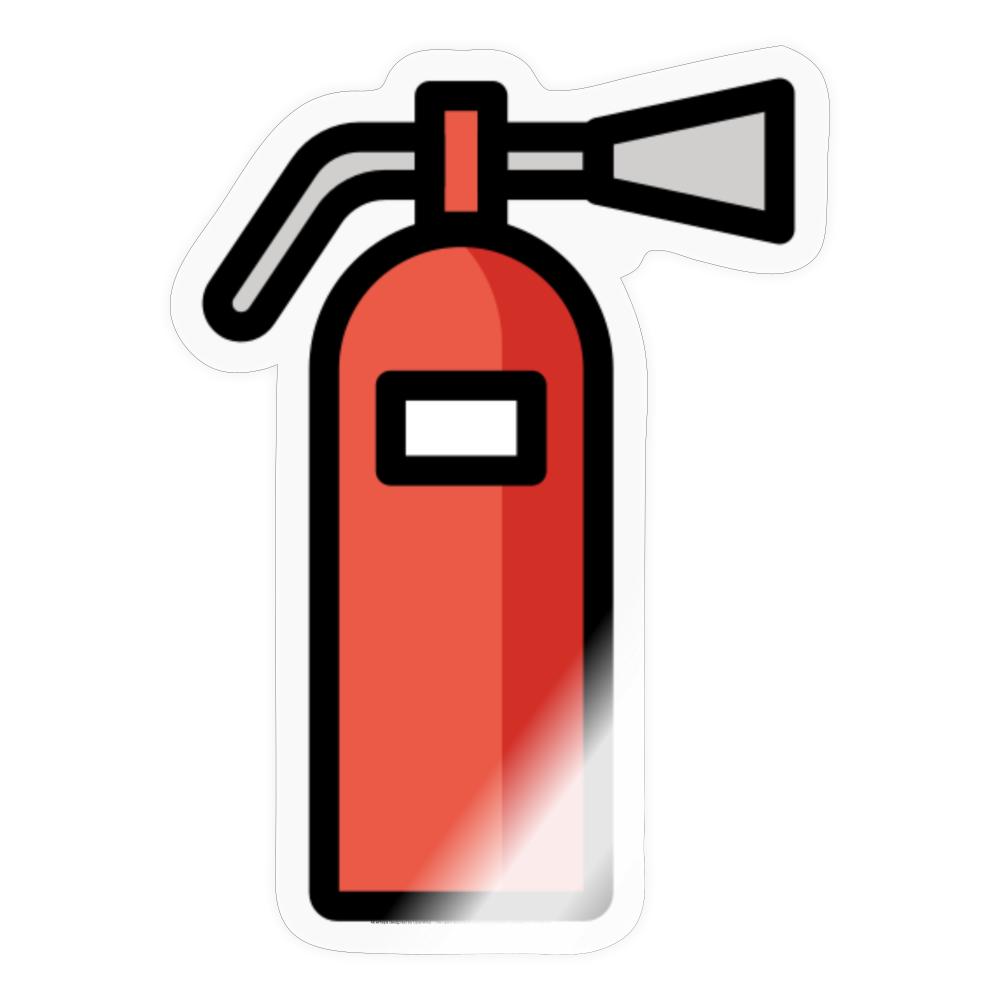 Fire Extinguisher Moji Sticker - Emoji.Express - transparent glossy