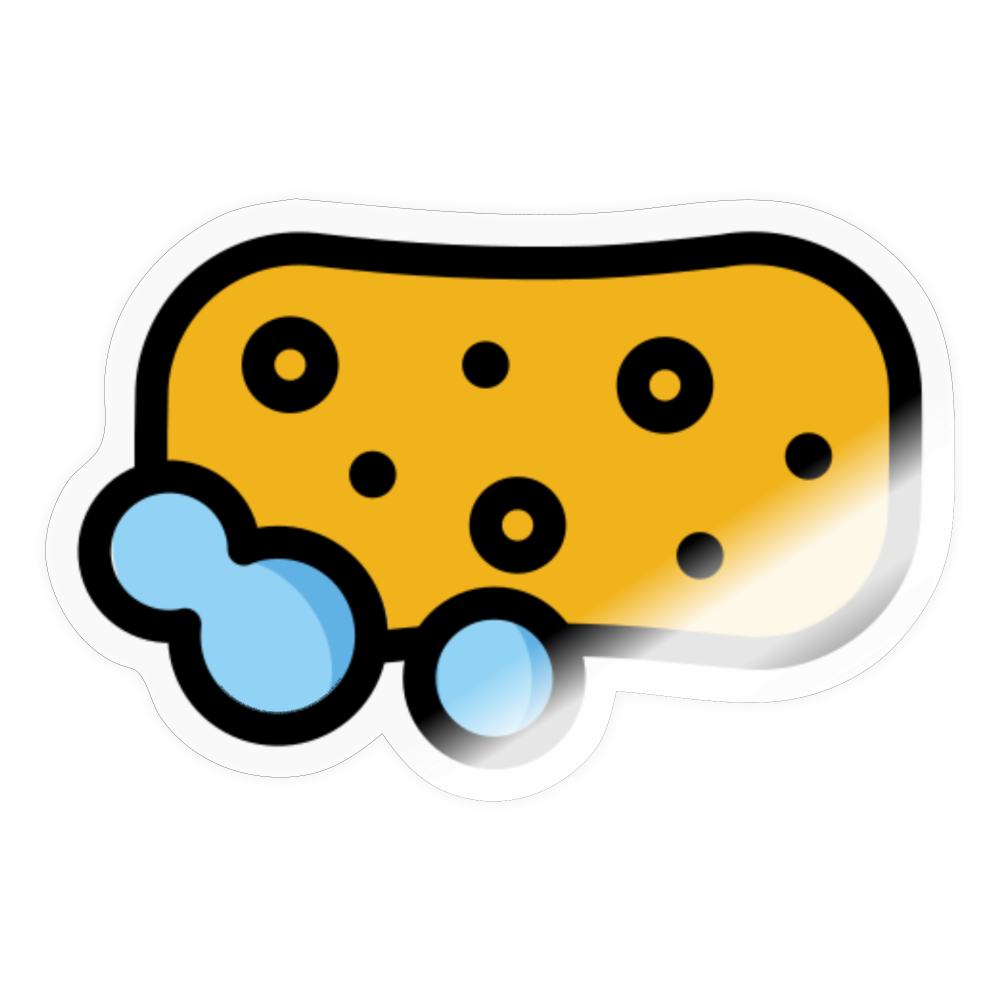 Sponge Moji Sticker - Emoji.Express - transparent glossy