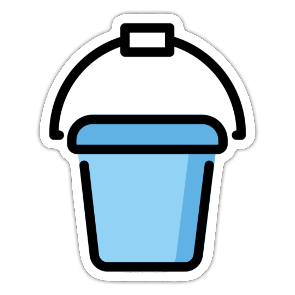 Bucket Moji Sticker - Emoji.Express - white matte