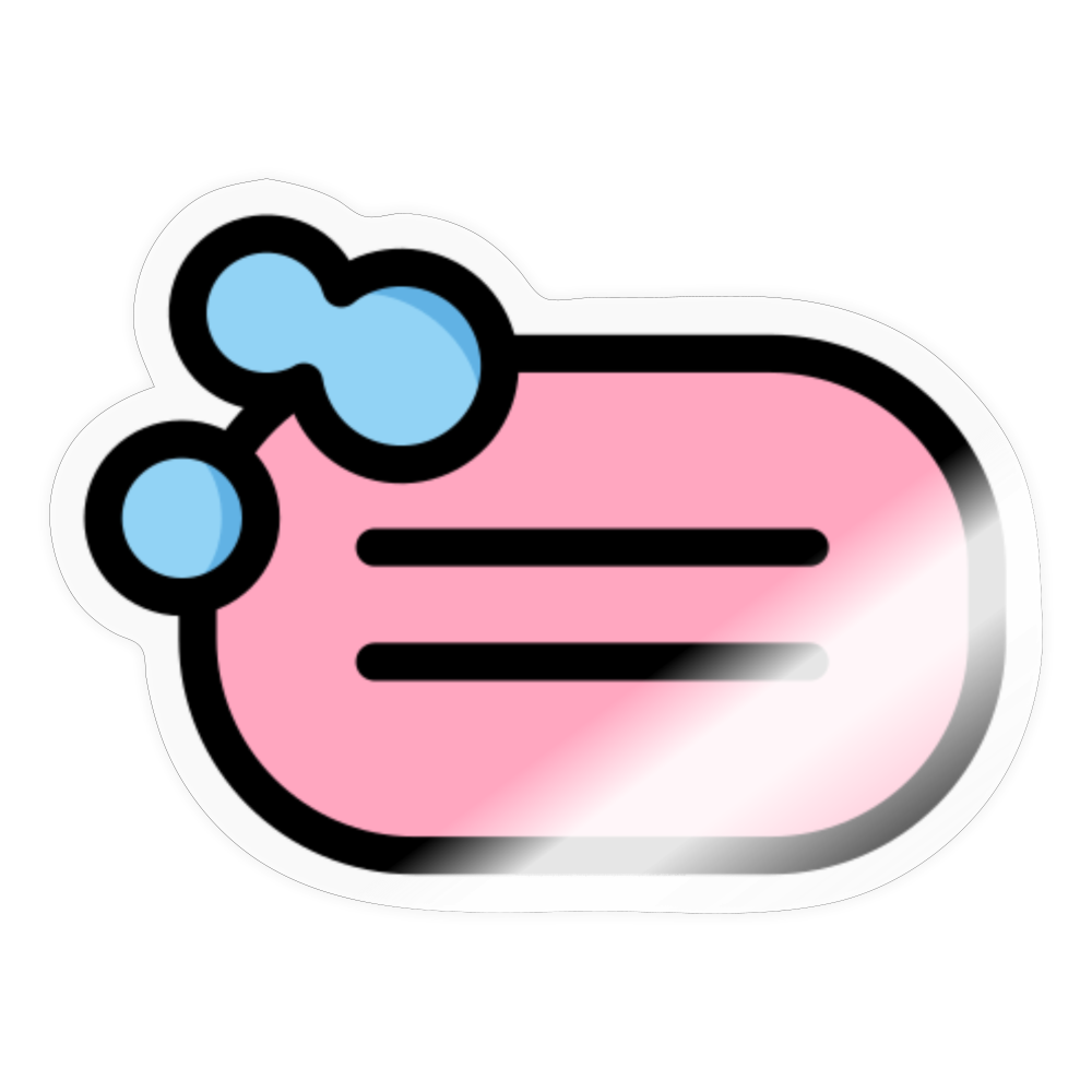 Soap Moji Sticker - Emoji.Express - transparent glossy