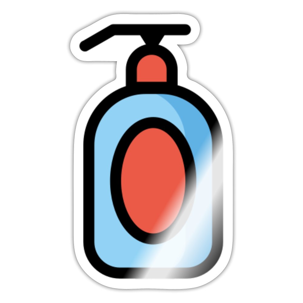 Lotion Bottle Moji Sticker - Emoji.Express - white glossy