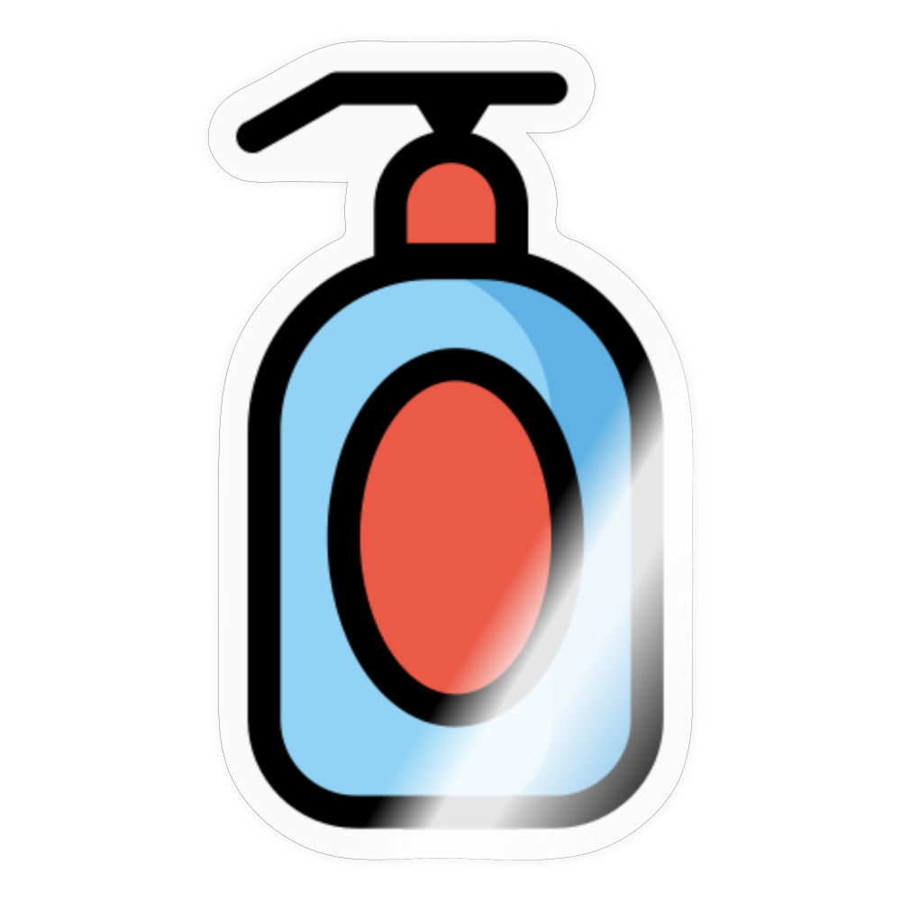 Lotion Bottle Moji Sticker - Emoji.Express - transparent glossy