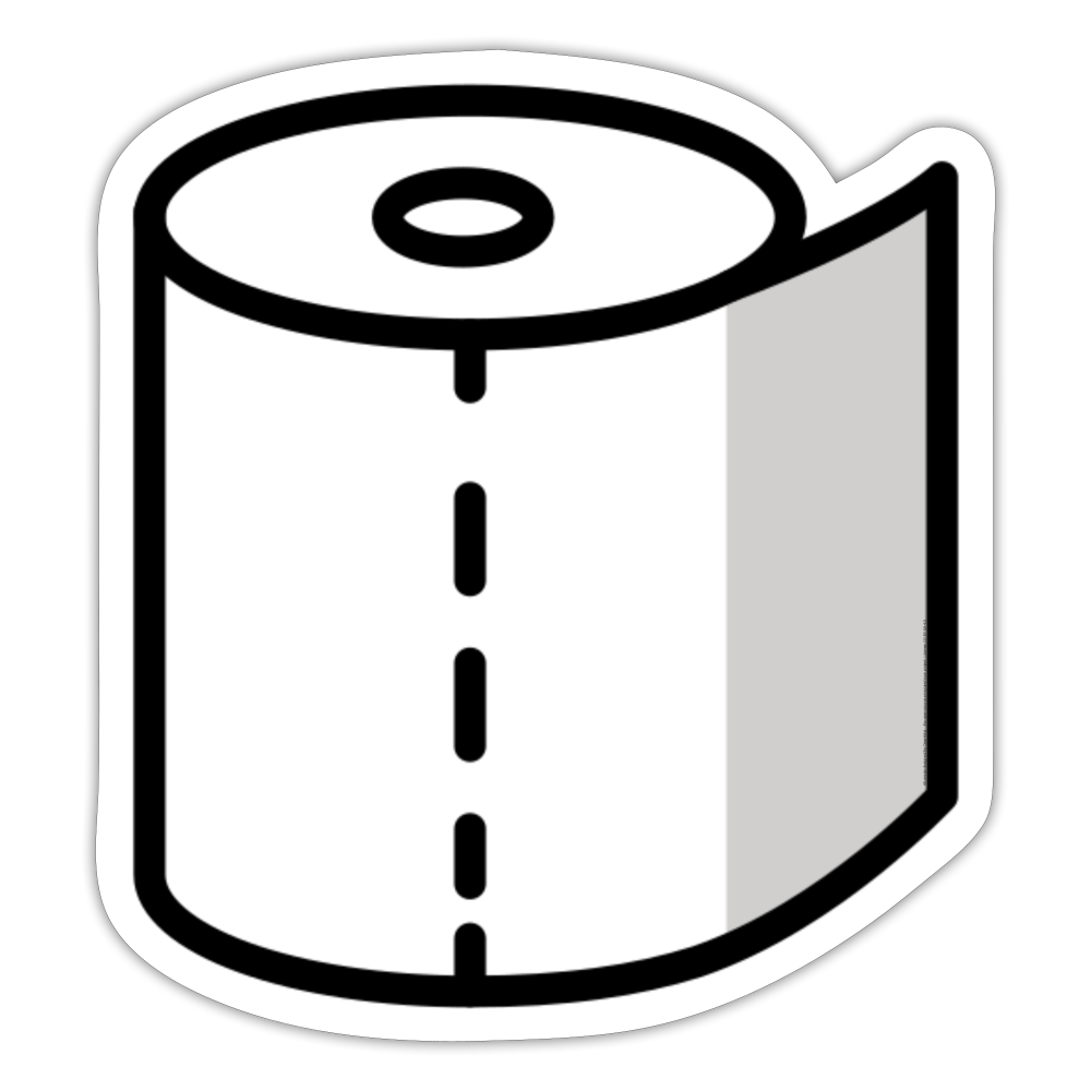 Roll of Paper Moji Sticker - Emoji.Express - white matte