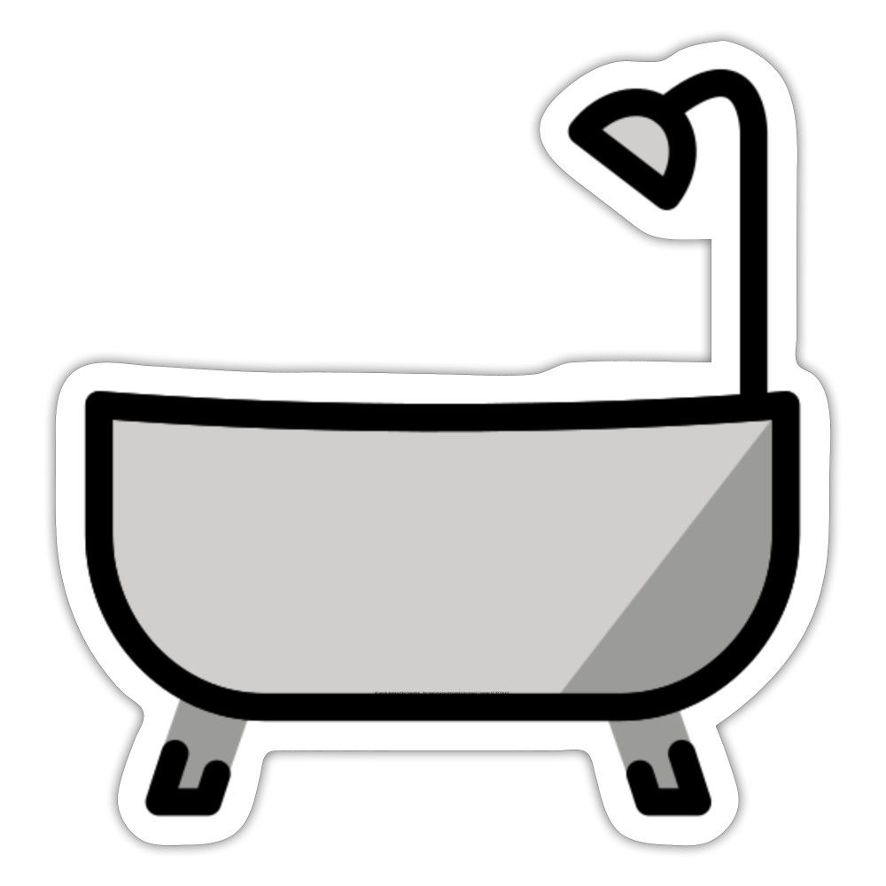 Bathtub Moji Sticker - Emoji.Express - white matte