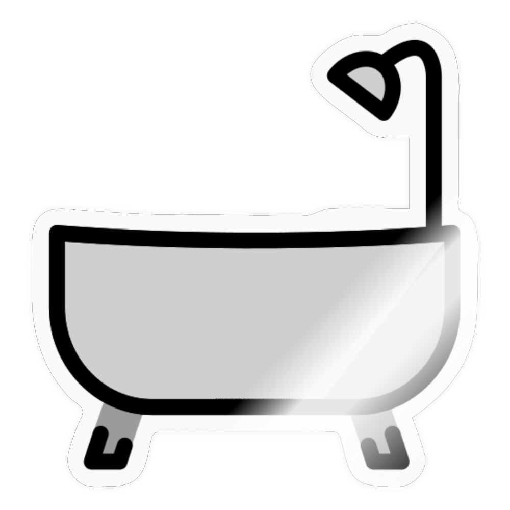 Bathtub Moji Sticker - Emoji.Express - transparent glossy