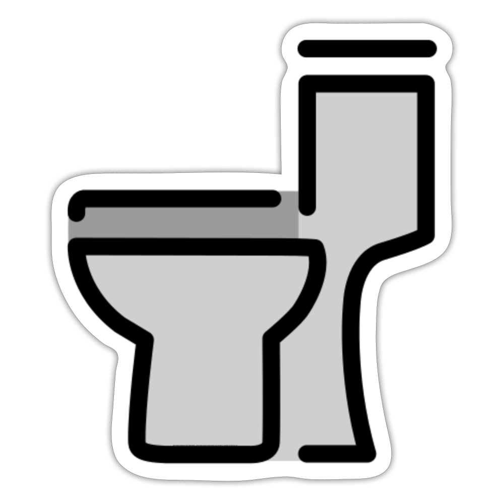 Toilet Moji Sticker - Emoji.Express - white matte