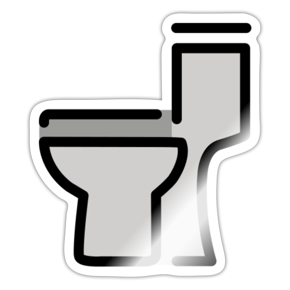 Toilet Moji Sticker - Emoji.Express - white glossy