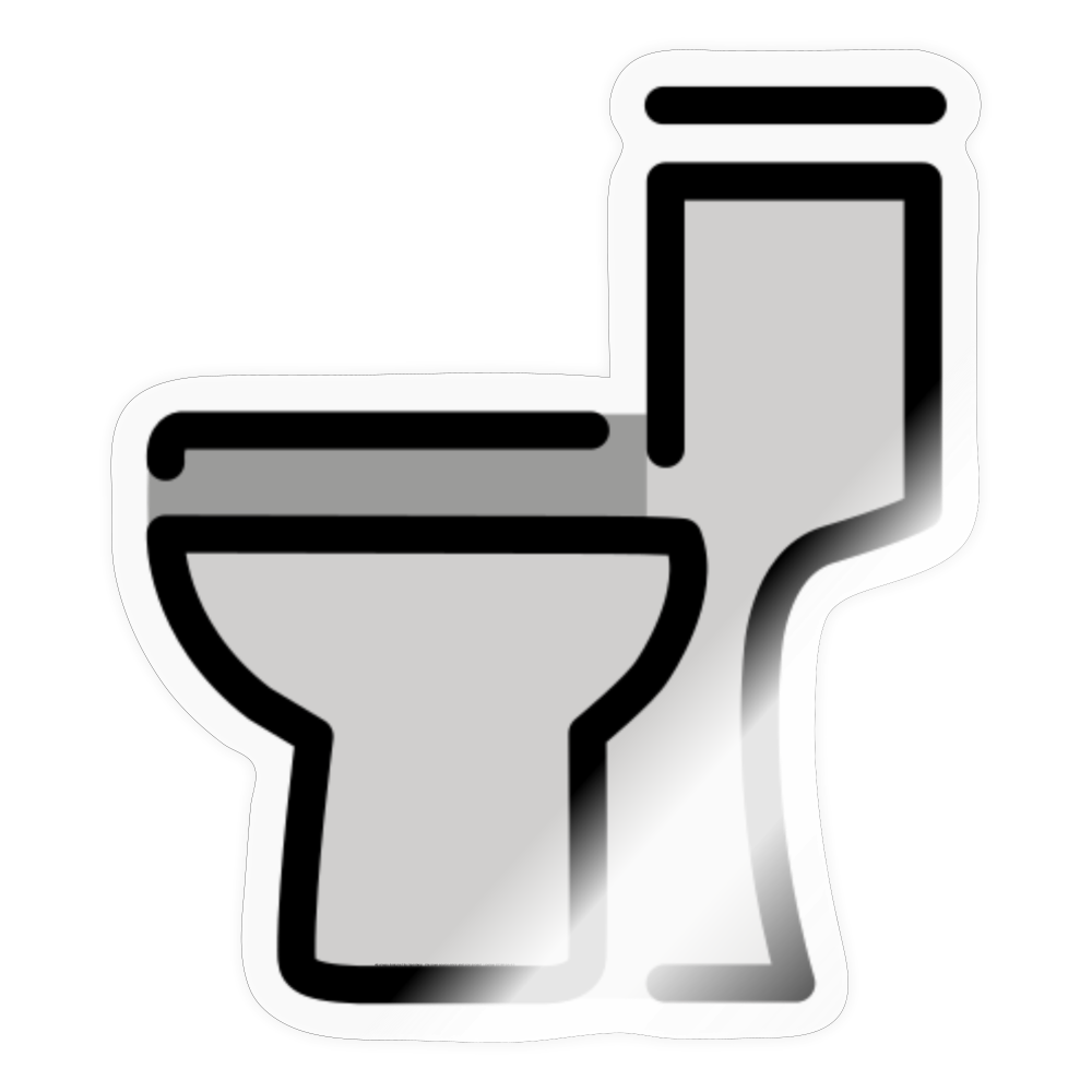 Toilet Moji Sticker - Emoji.Express - transparent glossy
