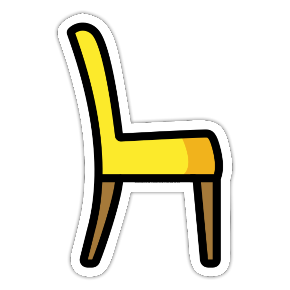 Chair Moji Sticker - Emoji.Express - white matte