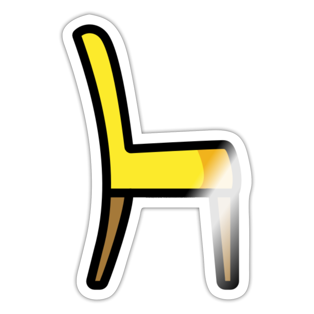Chair Moji Sticker - Emoji.Express - white glossy