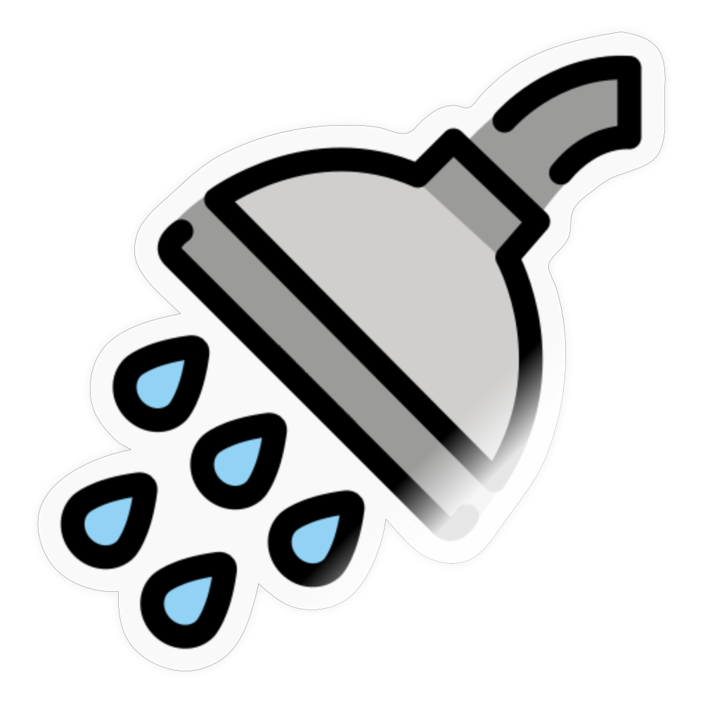 Shower Moji Sticker - Emoji.Express - transparent glossy