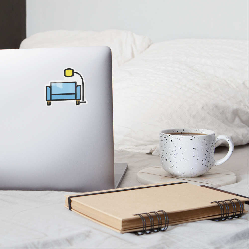 Couch and Lamp Moji Sticker - Emoji.Express - white glossy