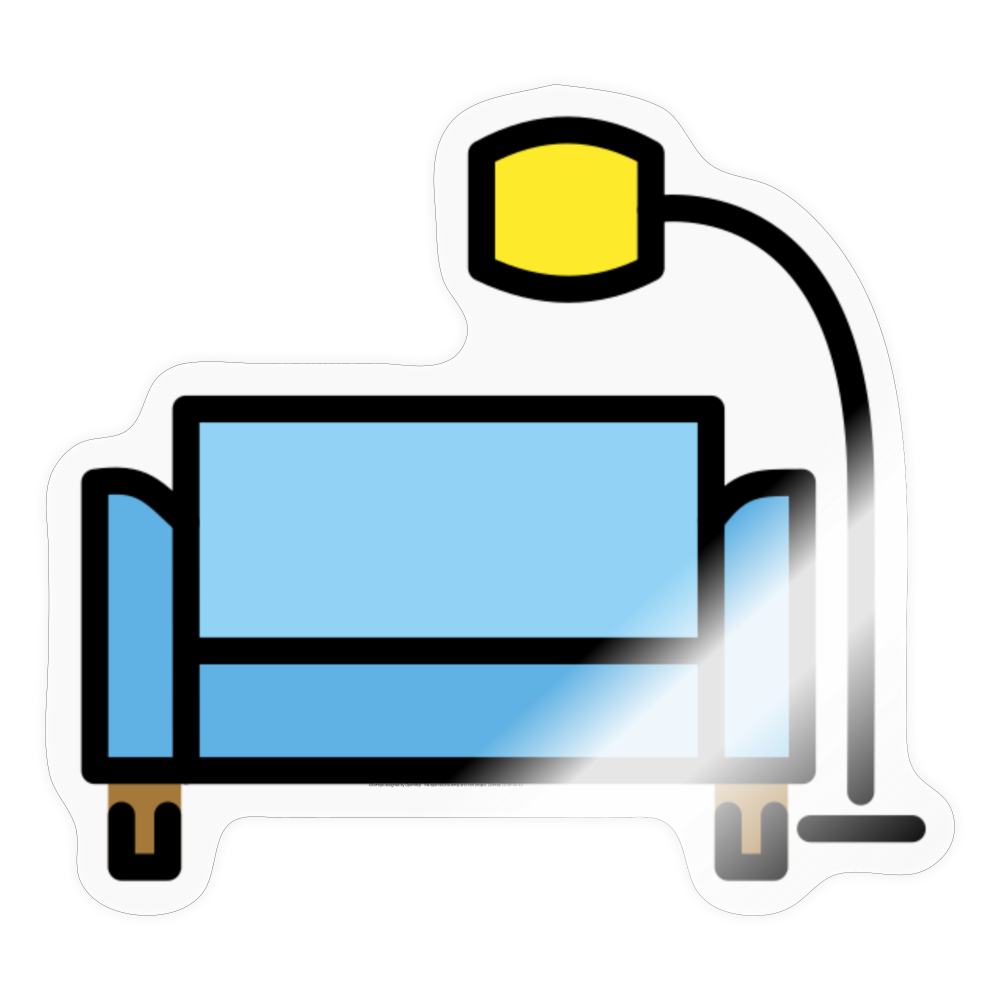 Couch and Lamp Moji Sticker - Emoji.Express - transparent glossy